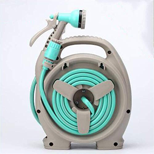 North cool Watering Water Car Wash Car Water Hose Hose High Pressure Water Gun Home Gardening Watering Pipe Storage Rack Set Pipe Frame (Color : Blue)