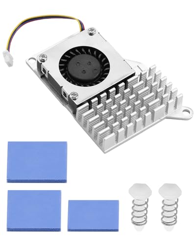 Active Cooler für Ras-Pi 5, Aktiver Kühler, Aluminum Heatsink with Blower PWM Fan, Ventilador Activo, Gebläse Lüfter Aluminium Kühlkörper, Kompatibel mit RasPi 5
