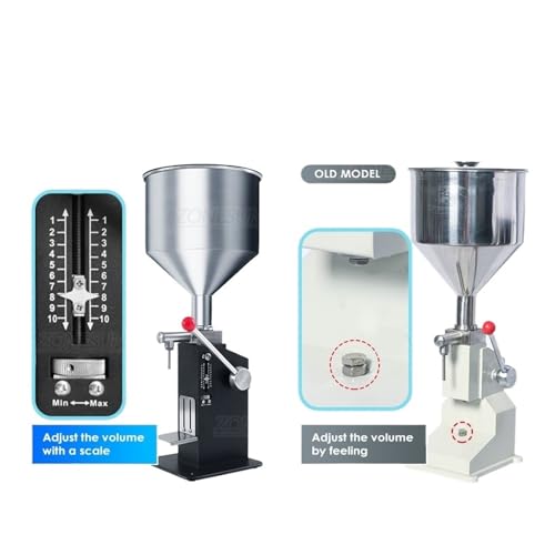 KXJQBM Flüssigkeitsfüllmaschine, Honigfüllmaschine, manueller Flüssigpasten-Flaschenfüller, Kosmetikcreme, Pastasauce, Erdnussbutter, Lebensmittelverpackung(100ml)