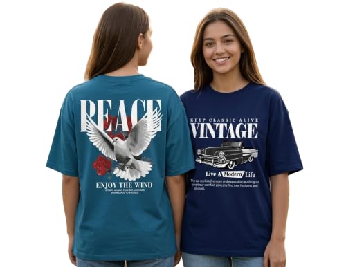 Image of AUSK Womens Cotton T-Shirts || Oversized T Shirts