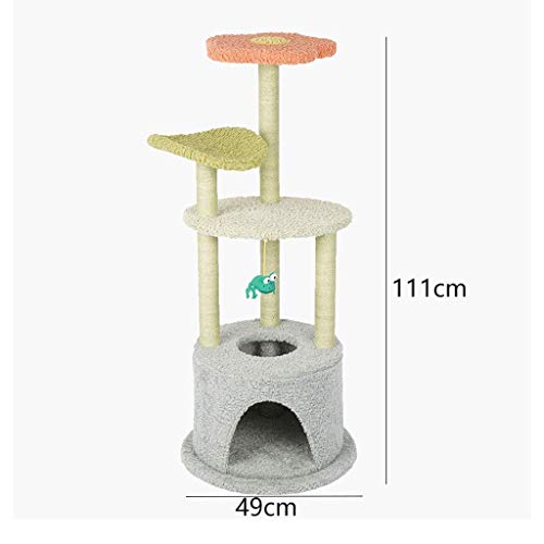 Tour de chat en sisal robuste avec perchoir surélevé et cachette douillette