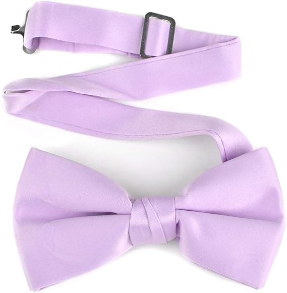boxed-gifts Solid Banded Bow Ties for Men with Adjustable Strap4