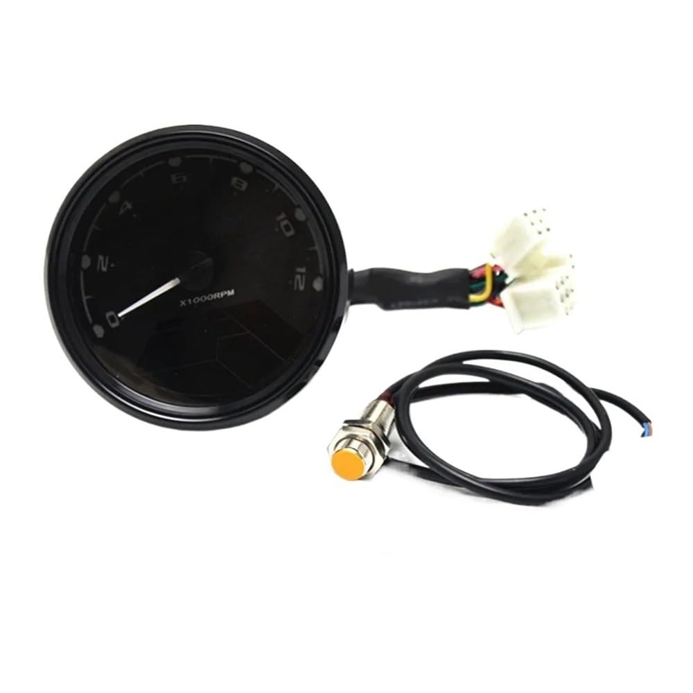 オートバイ 走行距離計 12Vユニバーサルオートバイ計器デジタルスピードメーターモト走行距離計12000RPM 1-4気筒バイク用