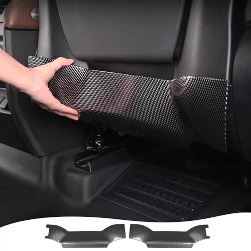 Seat back kick panel suitable for 2020-2025 2026 Land Rover Defender 90 110 130 second row seat back kick cover carbon fiber texture anti-kick panel interior decoration modification accessories