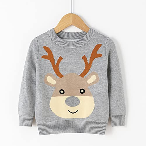 Baby Boys Girls Pullover Xmas Sweater Reindeer Long Sleeve Crewneck Sweatshirt Winter Kid Warm Unisex Tops2
