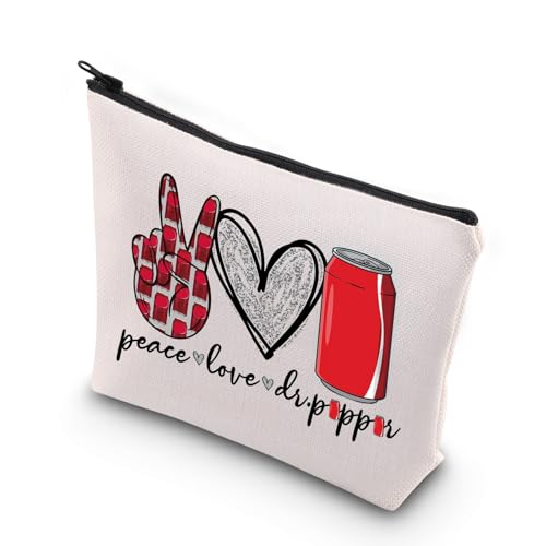 VAMSLL Pep Themed Gift Soda Social Club Gift Soda Addict Gift Dr Zipper Pouch Makeup Bag (Love Pep)