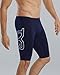 TYR Men's Durafast Elite Solid Jammer Swimsuit, Navy/Logo, 30