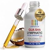 Bruizex Guasha Gua Sha Face Oil, Lymphatic Drainage Facial Serum for Neck