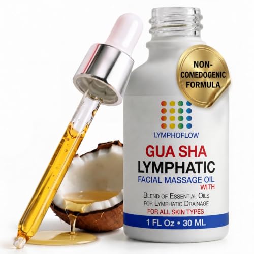 Bruizex Guasha Gua Sha Face Oil, Lymphatic Drainage Facial Serum for Neck
