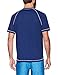 Amazon Essentials Men's Slim-Fit Short-Sleeve Quick-Dry UPF 50 Swim Tee, Navy, Large