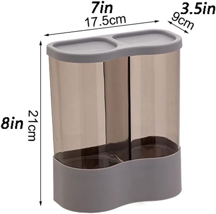Bathroom Double Barrel Cup Dispenser Adhesive Wall Mounted Cup Holder Pull Type Water Cup Dispenser Fit Home Hospital Office Gym Holds 80 Cups Dispensador de Vasos Bracket
