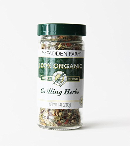 McFadden Farm Organic Grilling Herbs, Seasoning Blend, Grown and packed in U.S.A., 1.41 oz. glass jar