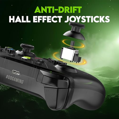 Image of SpinBot Astro GX2 Wireless PC Controller with RGB Lighting | 1000Hz Polling Rate | Hall Effect Joysticks | Turbo Mode | 2.4GHz Low-Latency Gamepad for Windows