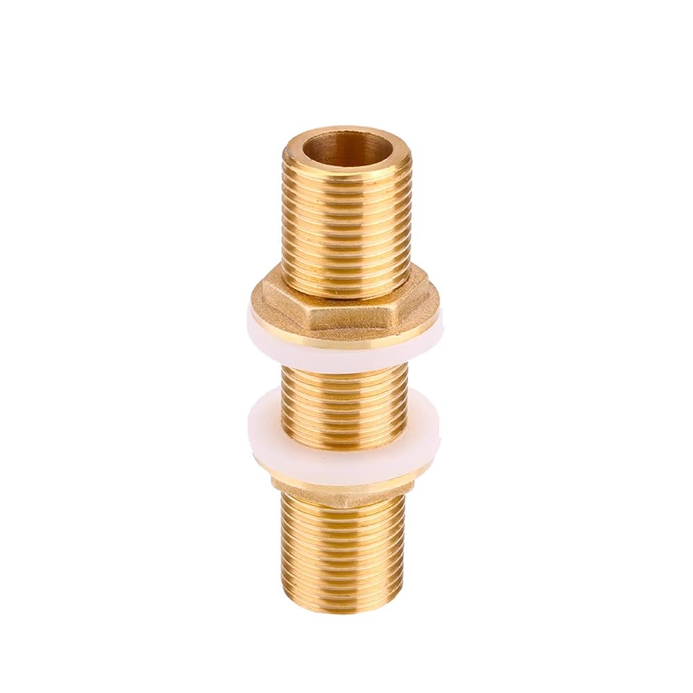 Conector de unión de tubería de latón roscado completo macho BSP de 1/4", 3/8", 1/2" y 3/4", tamaño BSP3I4 L 10