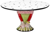 Appletree Design Cake Stand, 9-1/2-Inch Long, Plate Detaches from Base