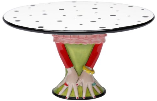 Appletree Design Cake Stand, 9-1/2-Inch Long, Plate Detaches from Base