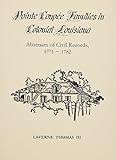 Pointe Coupee Families in Colonial Louisiana: Abstracts of Civil Records, 1771-1782