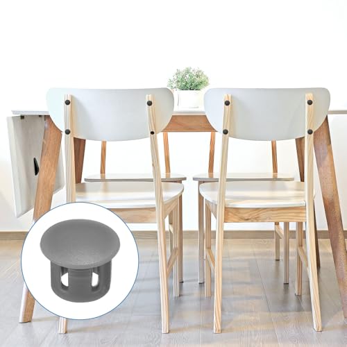 Image of uxcell 100pcs Nylon Plastic Hole Plugs, 2 /7 inch(8mm) Round Drill Screw Hole Plugs Covers Knockout Locking Plastic Plugs Insert End Caps for Kitchen Cabinet Furniture, Deep Grey
