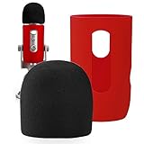 Protector de Viento para Micrófono Profesional - Diseñado para Blue Yeti y Yeti Pro, también apto para otros micrófonos de 6.4 cm de diámetro en el mercado (depende del modelo de micrófono).