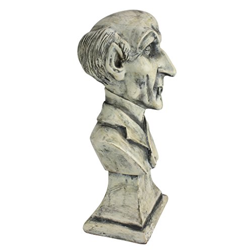 Design Toscano Nosferatu Vampire Halloween Decor Bust Statue, 11 Inch, Antique Ivory Stone Finish #TOP1
