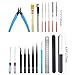XINGYHENG 28Pcs Modeler Basic Tools Craft Set Compatible with Gundam Model Tools Kit with Plastic Box Hobby Model Assemble Building Repairing and Fixing DIY Craft Kit