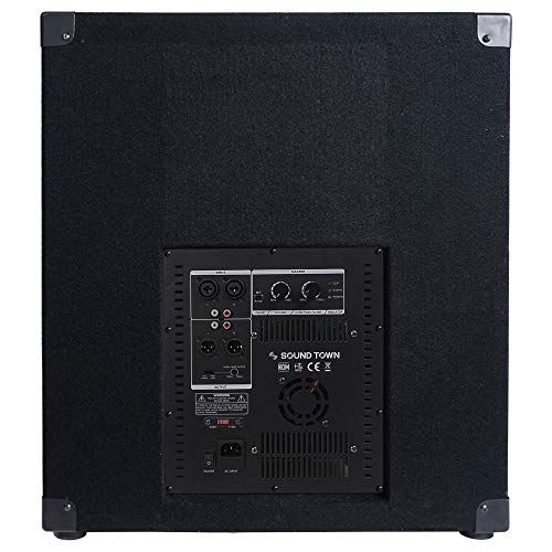 Sound Town Metis Series 1800 Watts 15” Powered Subwoofer With Class-D Amplifier, 4-Inch Voice Coil (Metis-15Sdpw) #TOP3