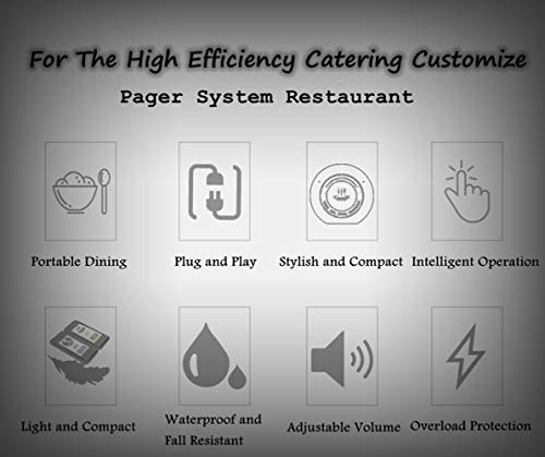 Pager System Restaurant Pager Drahtloses Gästeruf Kundenrufsystem Paging System Wireless Calling System für Restaurant Meal Extractor Pager Summer Restaurant Rufsystem mit 20 kabellosen Pagers
