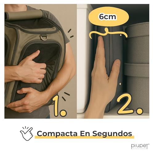 Miniatura 6 de Piupet Transportin Y Gato I Hasta 10kg I 4 Entradas I Grande I Pequeño Perro I Plegable Accesorios Para Gatos