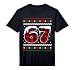 Funny 67 Six Seven Meme Christmas Pajamas Xmas Holiday Performance T-Shirt