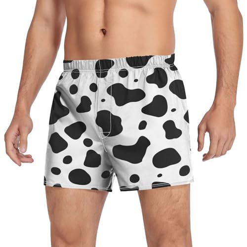 ALAZA Leopard Print Animal Brown Men's Boxer Cotton Shorts Briefs Underwear Soft Breathable Button S-XXL3
