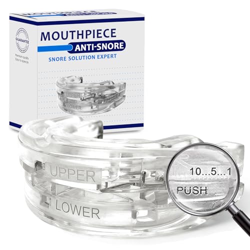 Anti Schnarch Schnarchstopper, Anti Schnarchschiene, Schnarchstopper für Männer und Frauen, Hilfe zur Schnarchreduzierung, Verbessert Schlafqualität (Weiß)