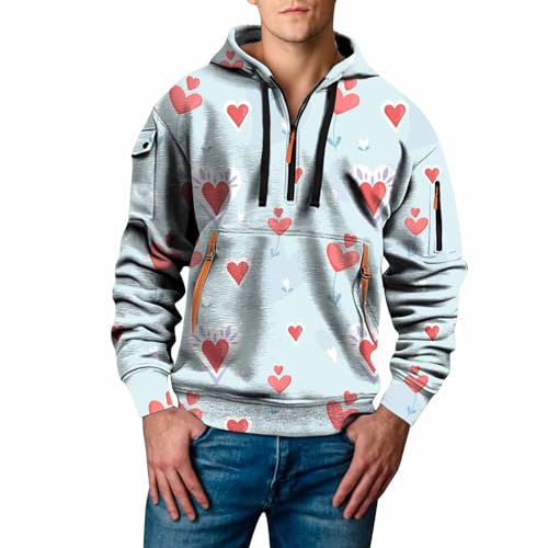 Sudaderas de hombre manga larga cómodas con forro térmico y cremallera