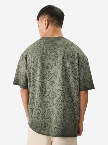 Image of The Souled Store Mr. Soul Men and Boys Short Sleeve Round Neck Purple Graphic Printed Cotton Oversized T-Shirts