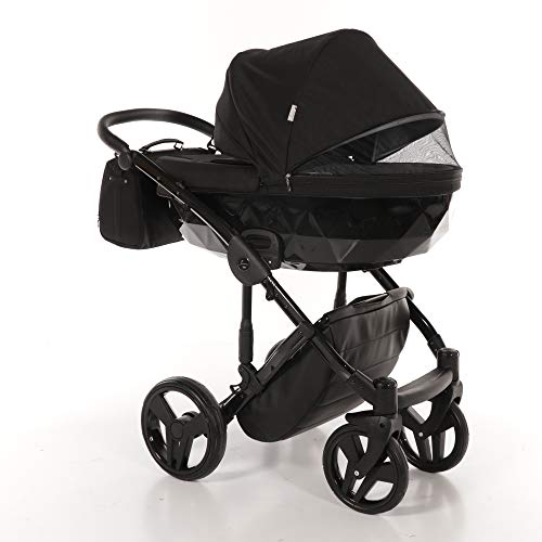Original Junama Diamond Reisesysteme Kinderwagen 2in1 3in1 4in1 + Schlafsack + Handmuff + Sonnenschirm + Originalzubehör Exclusive Prams (4in1 mit ISOFIX basis, 05)