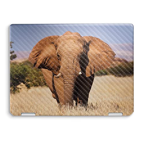 Image of MightySkins Carbon Fiber Skin Compatible with HP Spectre x360 14 inch (2022) Full Wrap Kit - Elephant | Protective, Durable Textured Carbon Fiber Finish | Easy to Apply | Made in The USA