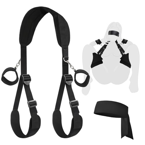 #rémunéré #Amazon<br>Sex Toýs Femme BDSM Set Sextoyse Couple Homme Plaisir avec Adulte Menottes Bandeaux pour les Yeux Boucles Réglables pour les Jambes SM Kits de Bondage Menotte Femme Sexy érotique Toy