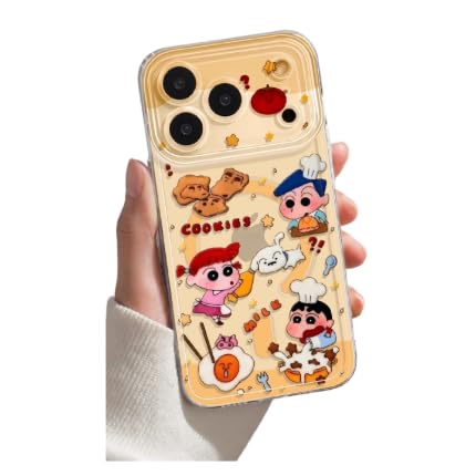 Jetyon iPhone 16 pro 用 ケース Magsafe対応 クレヨンしんちゃんの可愛い透明スマホケース スマホを保護して色褪せない