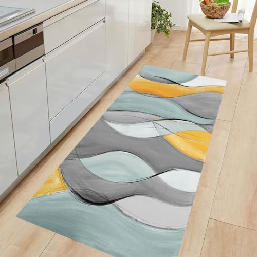 Alfombras cocina antideslizante con base lavable y protector de suelo 5