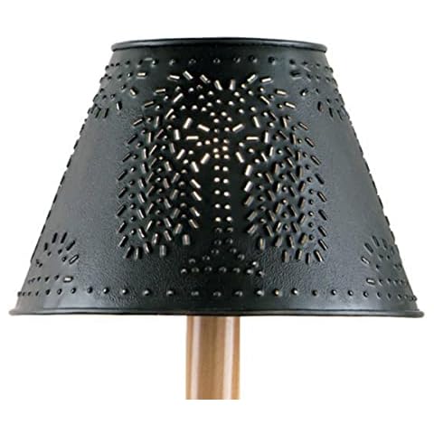 Black Willow Tree Punched Tin 10" Lamp Shade Cover