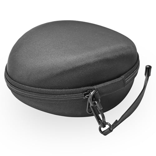 Image of Hard Travel Carrying Case Compatible with Skullcandy Crusher Over-Ear Headphones. (Case Only, Not Include The Device)-Black(Gray Lining)