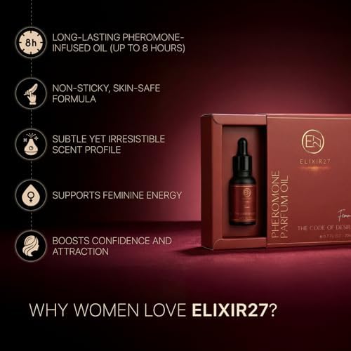 ELIXIR27 Pheromones Perfume Oil for Women Luxury Feminine Fragrance Oil, Long-Lasting Scent with Raspberry, Jasmine & Vanilla Notes - 5