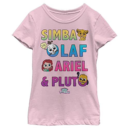 T-shirt Disney Text Stack fille haut en coton doux anti-irritation