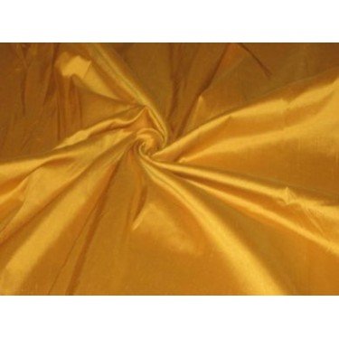 Soie Dupioni jaune turmeric 137cm pour votre décoration d'intérieur et robes