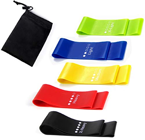 Set 5 Fasce Di Resistenza VEICK - Elastici Fitness 4.5-13.5kg Con Accessori