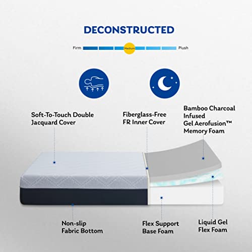 10 Inch Full Memory Foam Mattress, Cool Gel Bamboo Bed Mattress In A Box, Made In Usa, Certipur-Us Certified, Breathable Medium Mattress #TOP2
