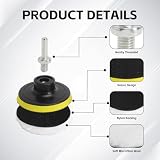 KQDRAVINE 16 sztuk 80 mm nakładki polerskie, tarcze polerskie, wiertarka, podkładki polerskie z adapterem wierteł M10, do samochodu, polerki, szlifierki, polerki, wosków