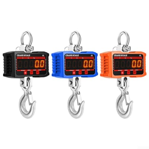 Báscula colgante de alta precisión, pantalla LED, conversión de varias unidades, carcasa gruesa, pesaje preciso (azul)
