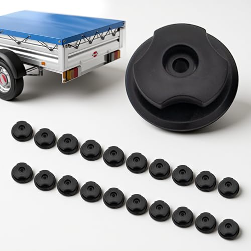 heqxwl 20 ganchos para lona de coche con tornillos y almohadillas adhesivas, ganchos de fijación para red de maletero, red de remolque, lona de lluvia, red de equipaje, uso universal