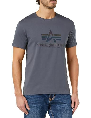 Alpha Industries Basic T Rainbow t-shirt homme au logo arc-en-ciel brillant
