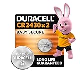 DURACELL 2430 Piles Boutons au lithium 3V (lot de 2)   Longue durée   Pour clés électroniques, petites télécommandes et montres de sport   Emballage Sécurité Enfant   Conservation garantie 10 ans